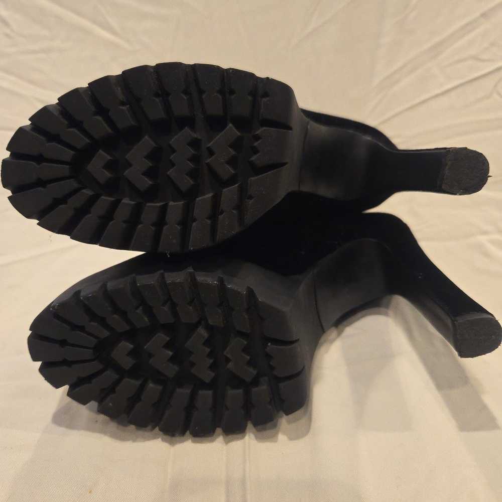 Mistress Rocks Velvet Ankle Zipper Boots Platform… - image 3