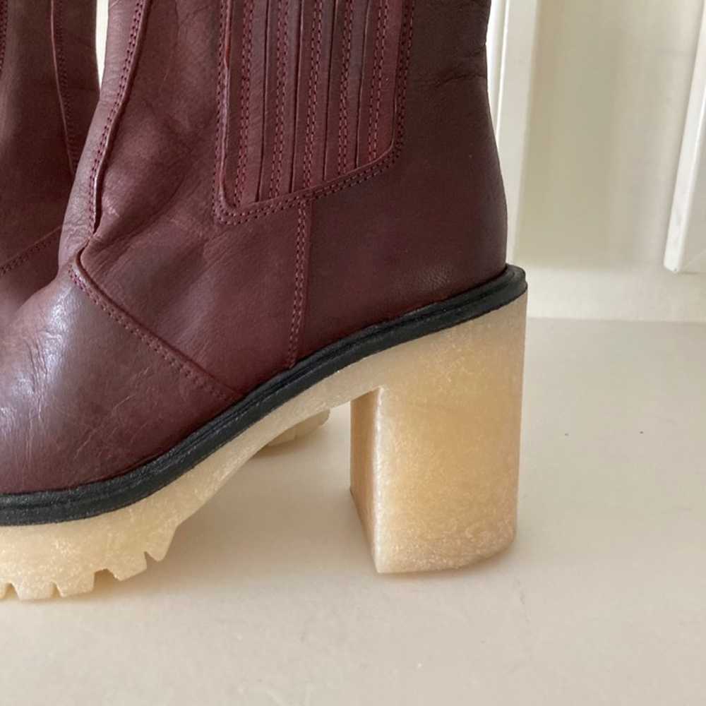 NWOT Free People James Chelsea Boots In Wine Sz 37 - image 3