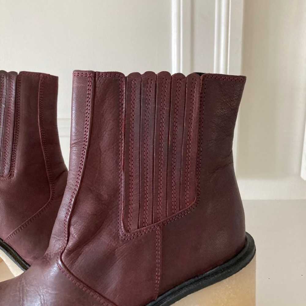 NWOT Free People James Chelsea Boots In Wine Sz 37 - image 4