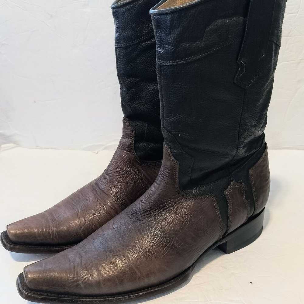 Vintage Rudel Mens Cowboy Western Boots, Brown, S… - image 2