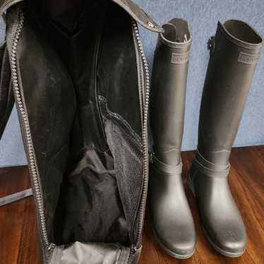 Womens HUNTER Long Rain Boots w/bag  Size 9 - image 1