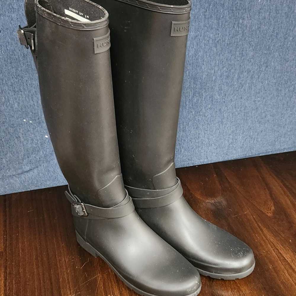 Womens HUNTER Long Rain Boots w/bag  Size 9 - image 5