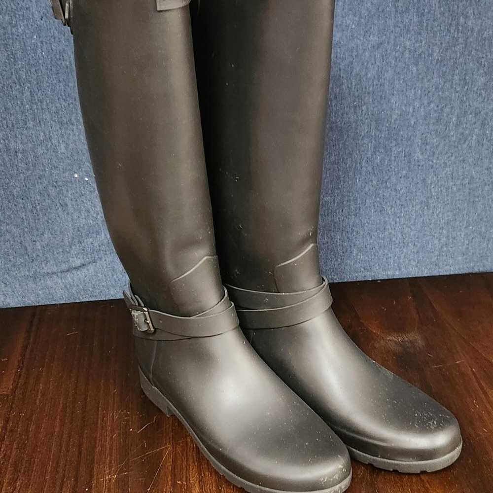 Womens HUNTER Long Rain Boots w/bag  Size 9 - image 6
