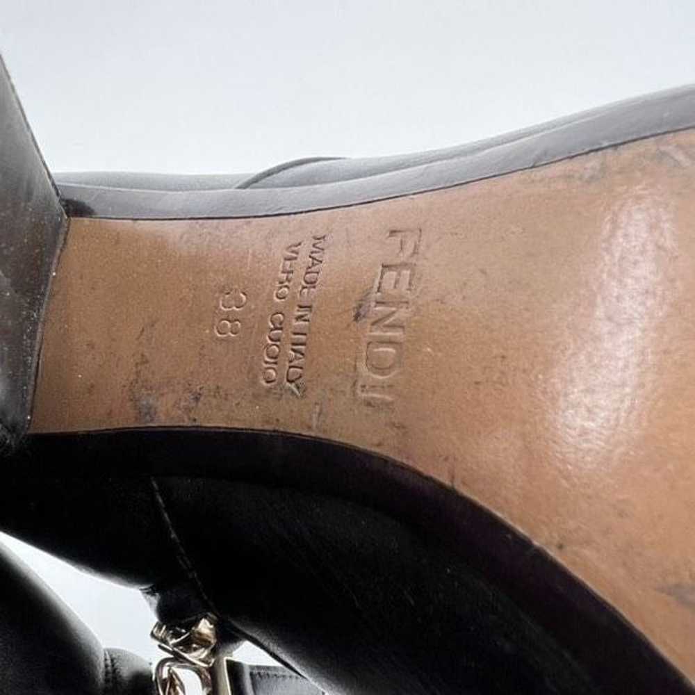 Authentic Fendi Women's Studded Accents Heel Leat… - image 5