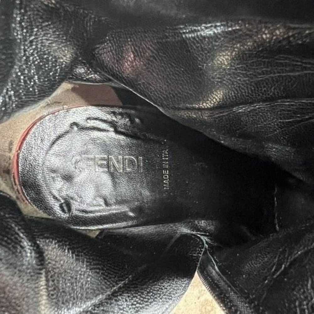 Authentic Fendi Women's Studded Accents Heel Leat… - image 6