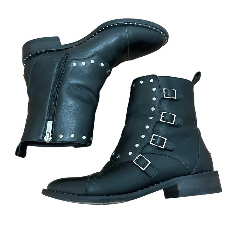 Jimmy Choo Baxter 35 Moto Boots Black Leather EU … - image 3