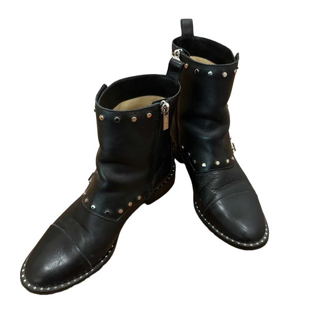 Jimmy Choo Baxter 35 Moto Boots Black Leather EU … - image 4