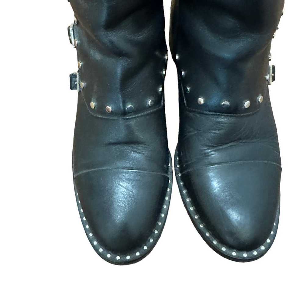 Jimmy Choo Baxter 35 Moto Boots Black Leather EU … - image 5