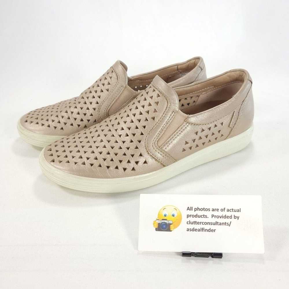Ecco Perforated Leather Loafer Flat Womens Size 6… - image 1