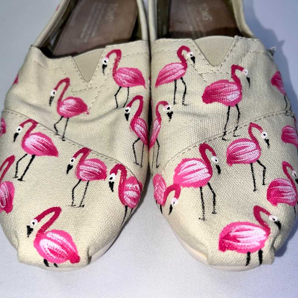 NWOT-Toms Alpargata Womens Size 9 Custom Flamingo… - image 6