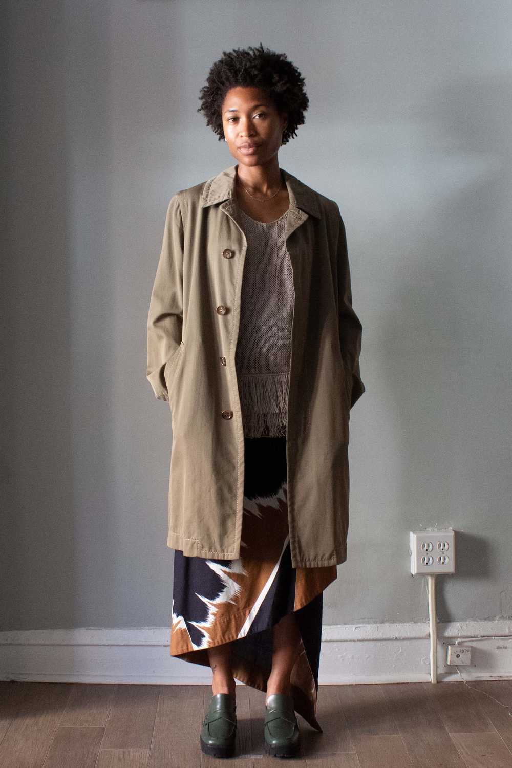 Comme des Garcons Robe de Chambre Taupe Trench Co… - image 2
