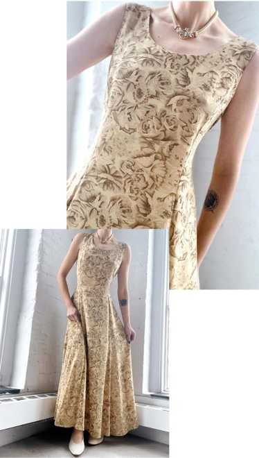 90s silk flora dress