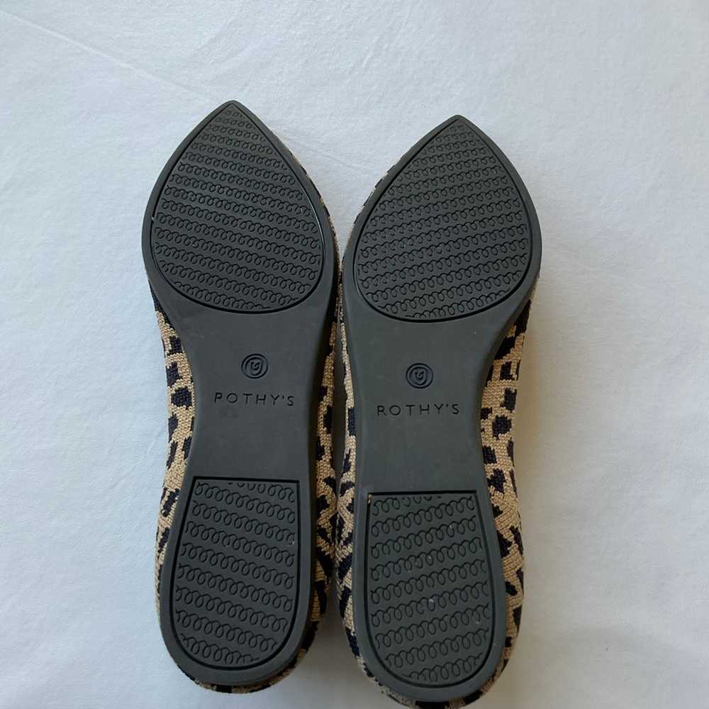 Rothy’s Leopard Knit Pointy Flats Size 5 - image 10