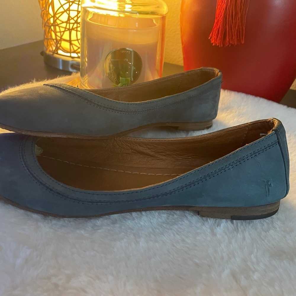 Frye  Carson Sea Blue Suede Leather Ballet Flats … - image 10