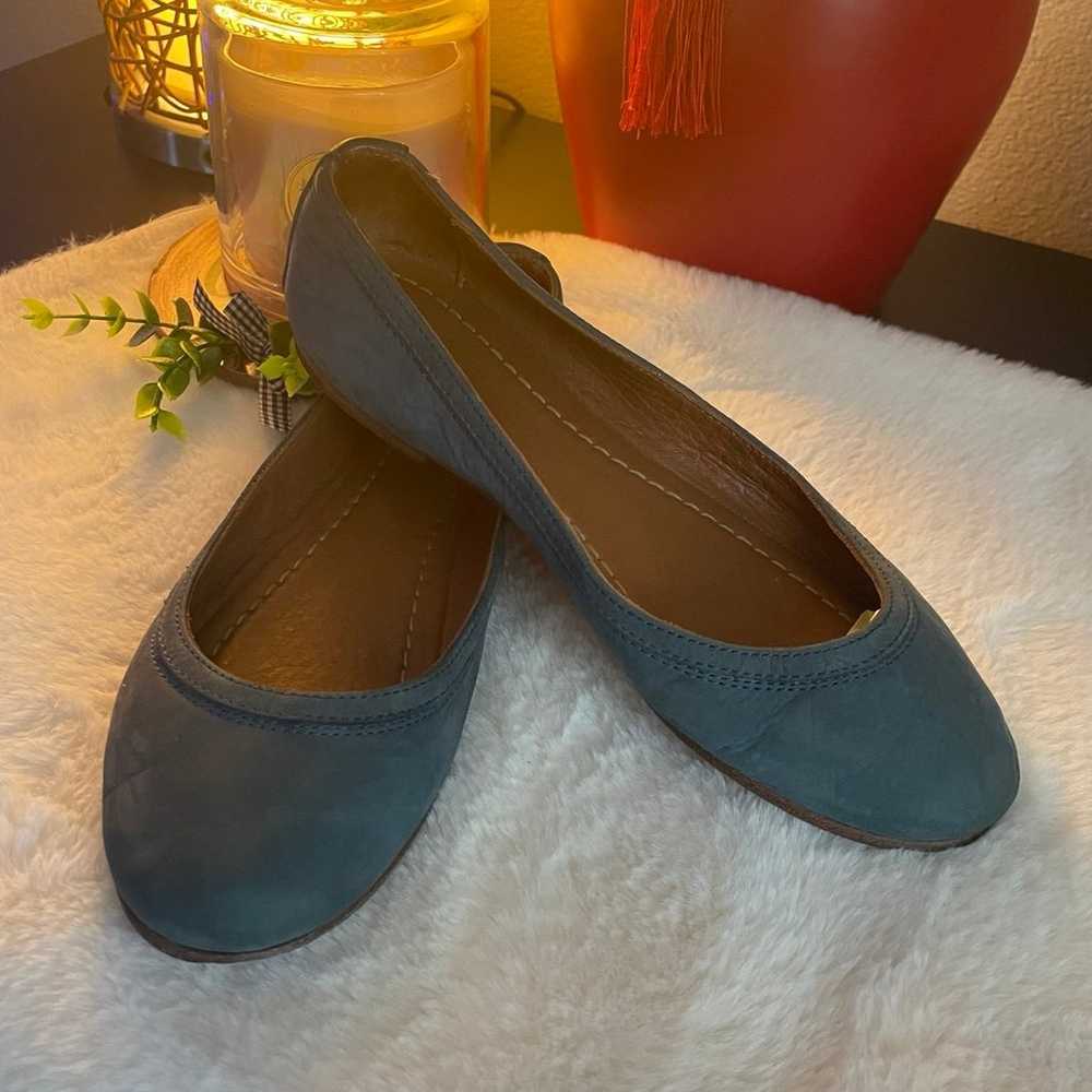 Frye  Carson Sea Blue Suede Leather Ballet Flats … - image 6