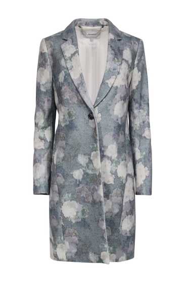 Hobbs - Muted Teal, Grey, & Ivory Floral Print Woo