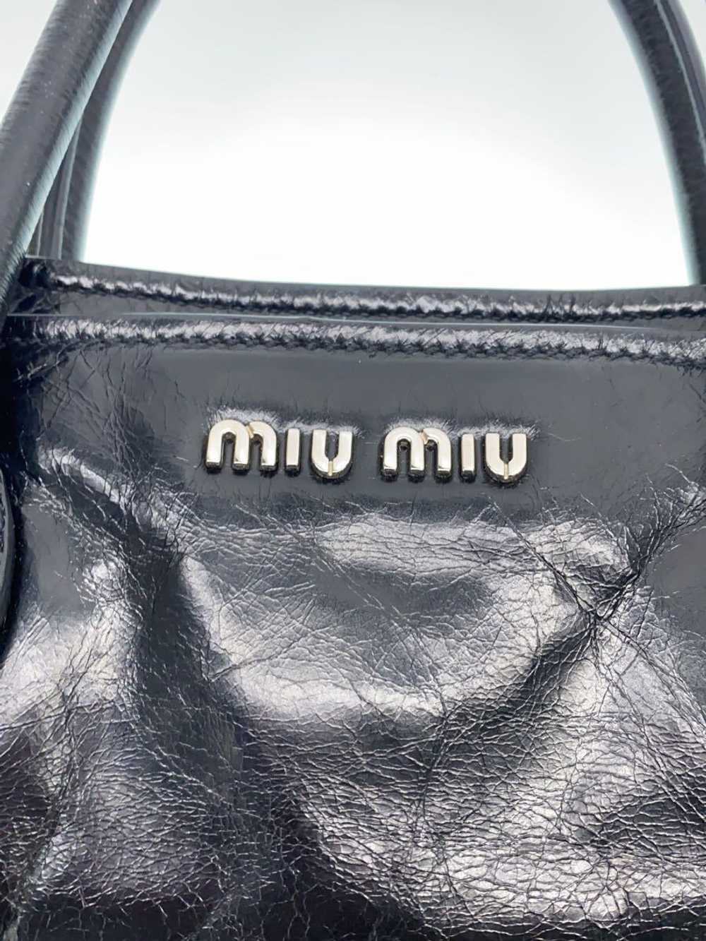 MIUMIU Tote Bag/Leather/Blk Bag - image 5