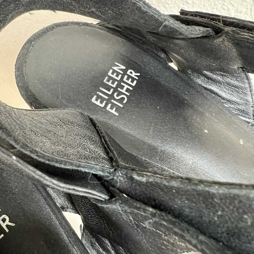 Eileen Fisher Wedge Heel Sandal 8 Suede Leather U… - image 10