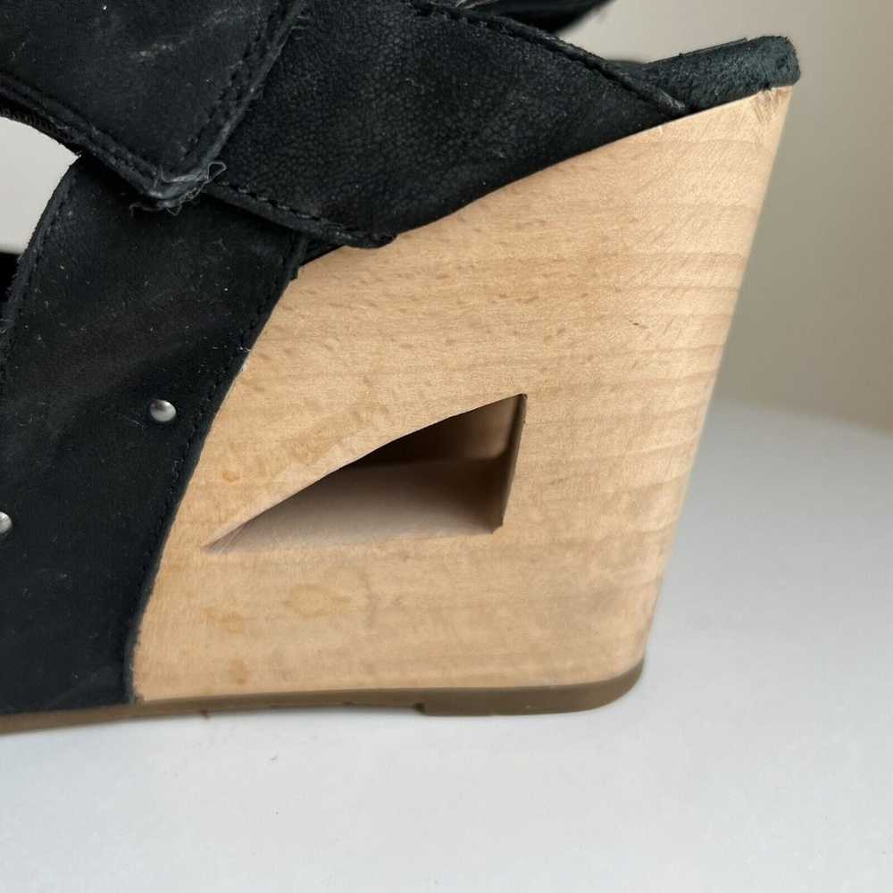 Eileen Fisher Wedge Heel Sandal 8 Suede Leather U… - image 6