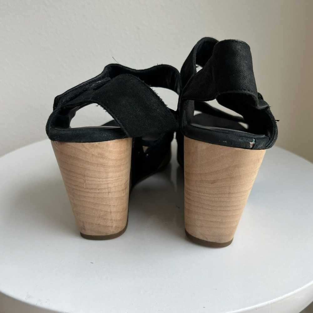 Eileen Fisher Wedge Heel Sandal 8 Suede Leather U… - image 7