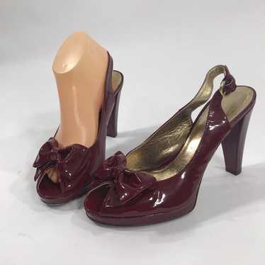 Coach Dellah Patent Leather Heels Shoes Pumps Red… - image 1