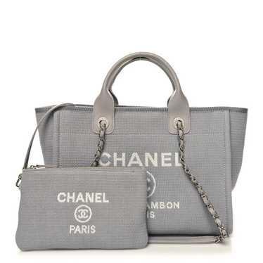 CHANEL Mixed Fibers Calfskin Small Deauville Tote… - image 1