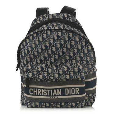 CHRISTIAN DIOR Oblique Diortravel Backpack Blue