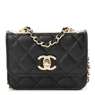 CHANEL Lambskin Quilted Trendy CC Card Holder On C