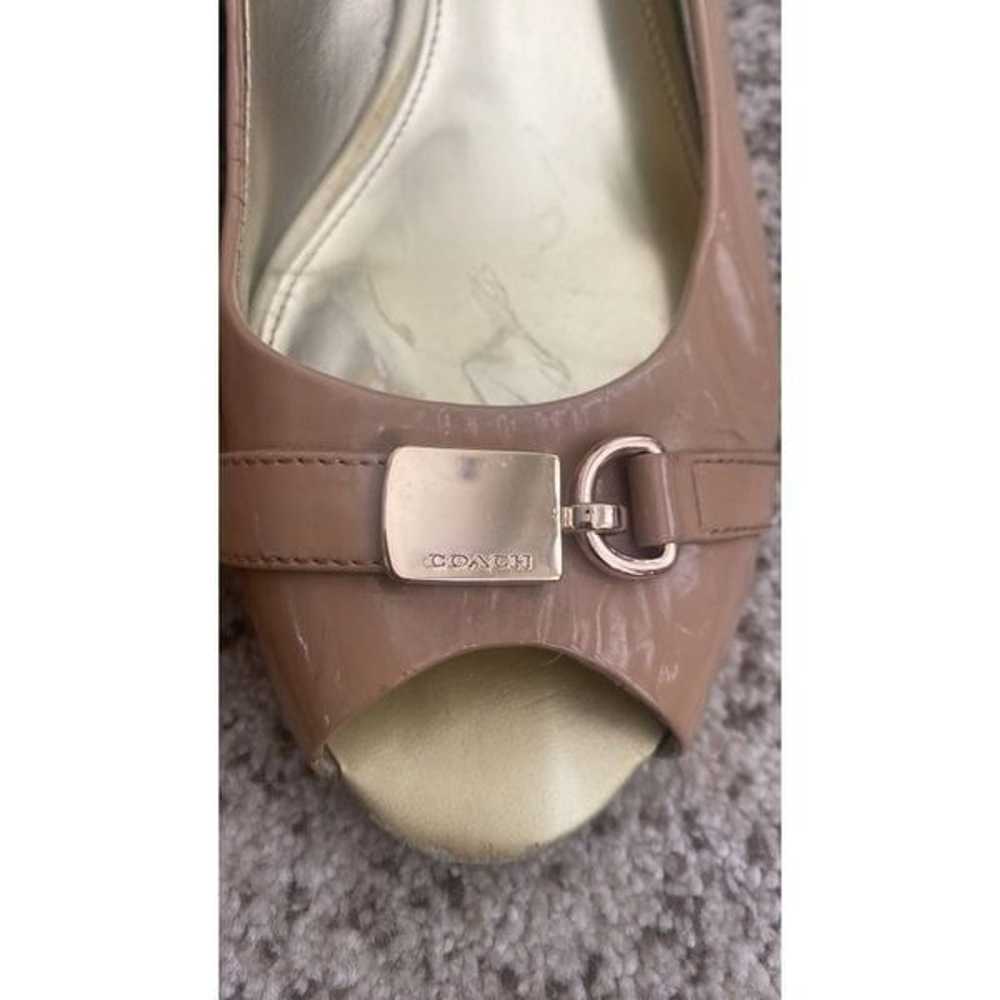 Coach Tan Wedge Patent Leather Shoes 11 - image 3
