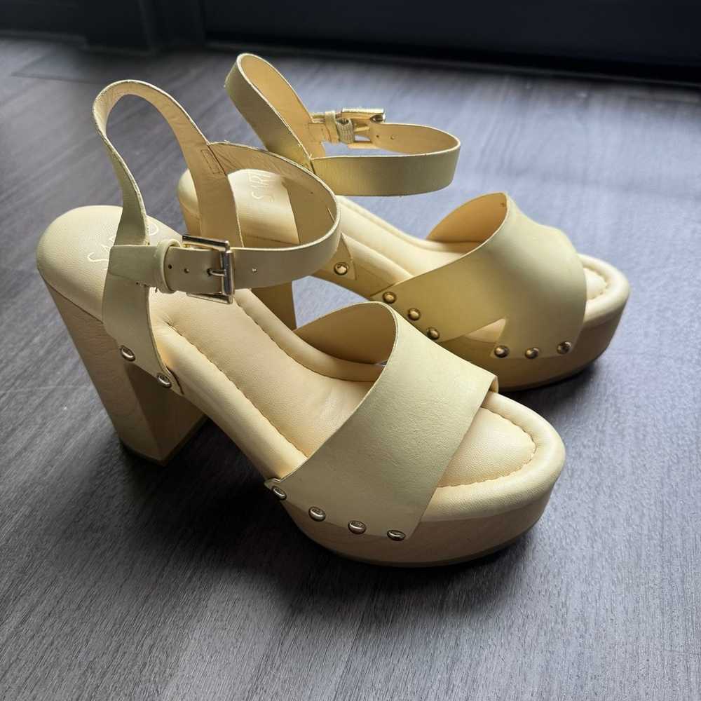 Yellow Platform Heels - image 2