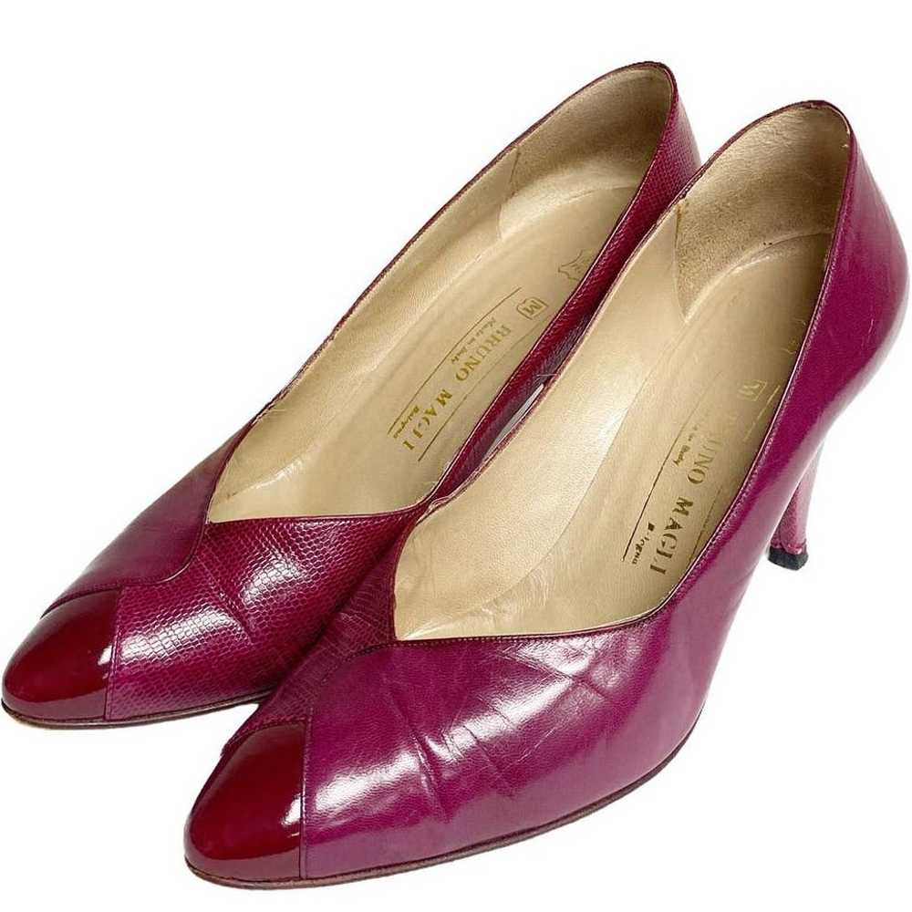 Vintage Bruno Magli Womens Size 9.5 Berry Leather… - image 2