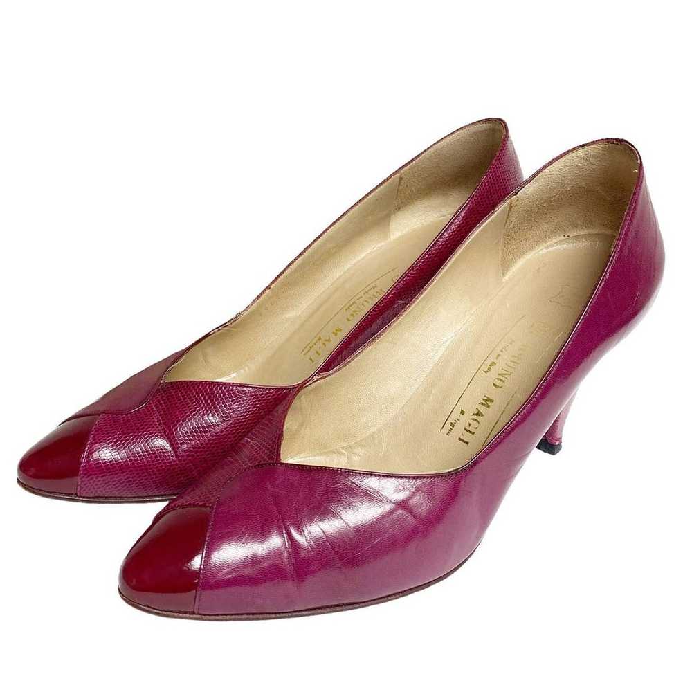Vintage Bruno Magli Womens Size 9.5 Berry Leather… - image 3