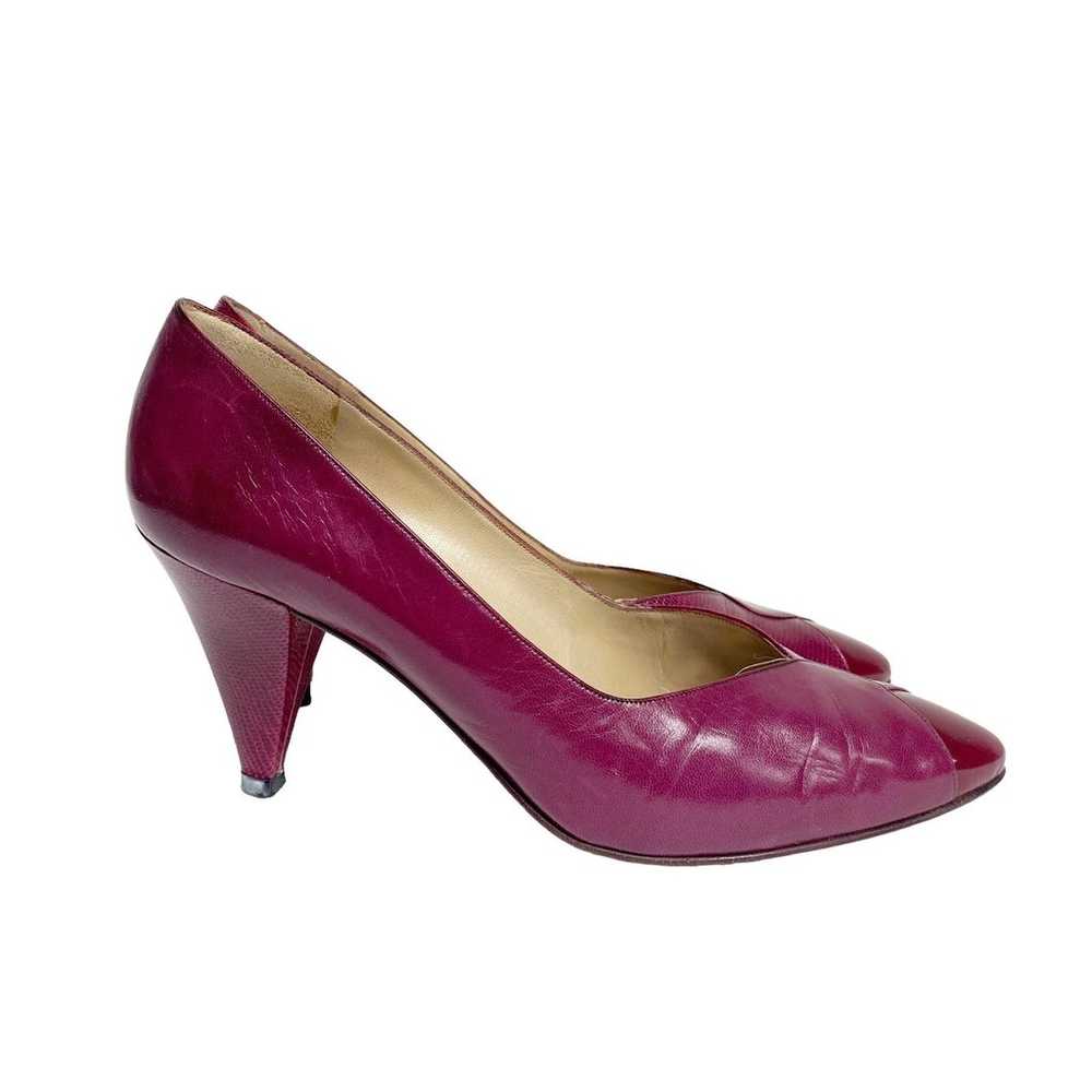 Vintage Bruno Magli Womens Size 9.5 Berry Leather… - image 4