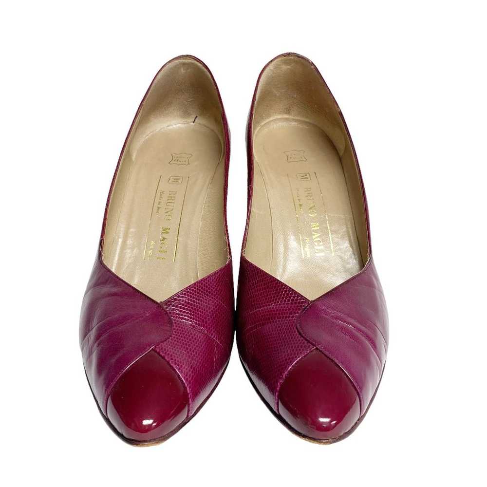 Vintage Bruno Magli Womens Size 9.5 Berry Leather… - image 5