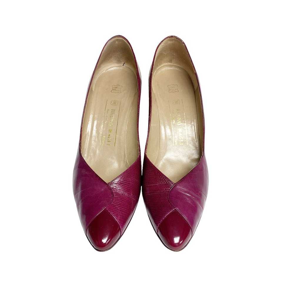 Vintage Bruno Magli Womens Size 9.5 Berry Leather… - image 6