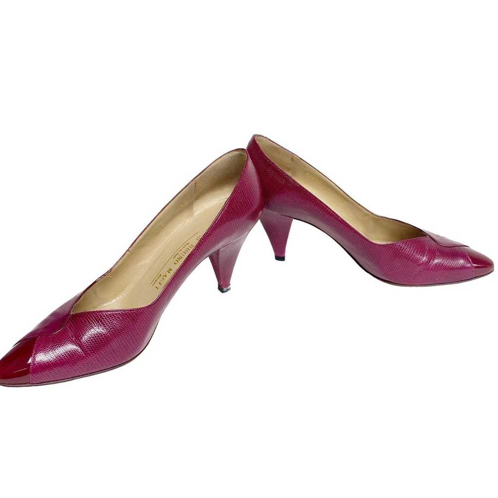 Vintage Bruno Magli Womens Size 9.5 Berry Leather… - image 8
