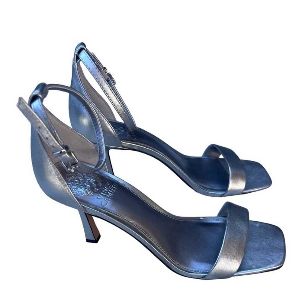 Vince Camuto Silver Lauralie Heels size 9M/40 - image 3