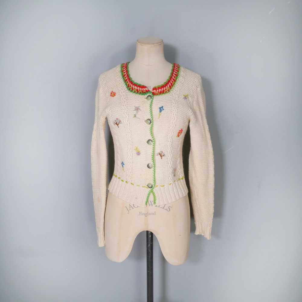 40s EMBROIDERED HANDKNIT AUSTRIAN TYROLEAN FOLKLO… - image 4