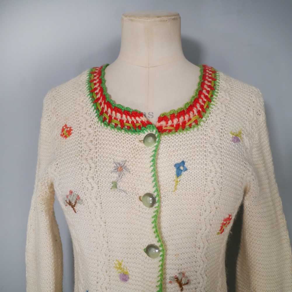 40s EMBROIDERED HANDKNIT AUSTRIAN TYROLEAN FOLKLO… - image 5