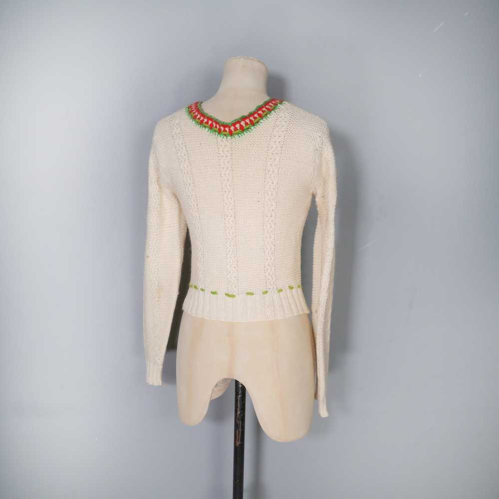 40s EMBROIDERED HANDKNIT AUSTRIAN TYROLEAN FOLKLO… - image 7