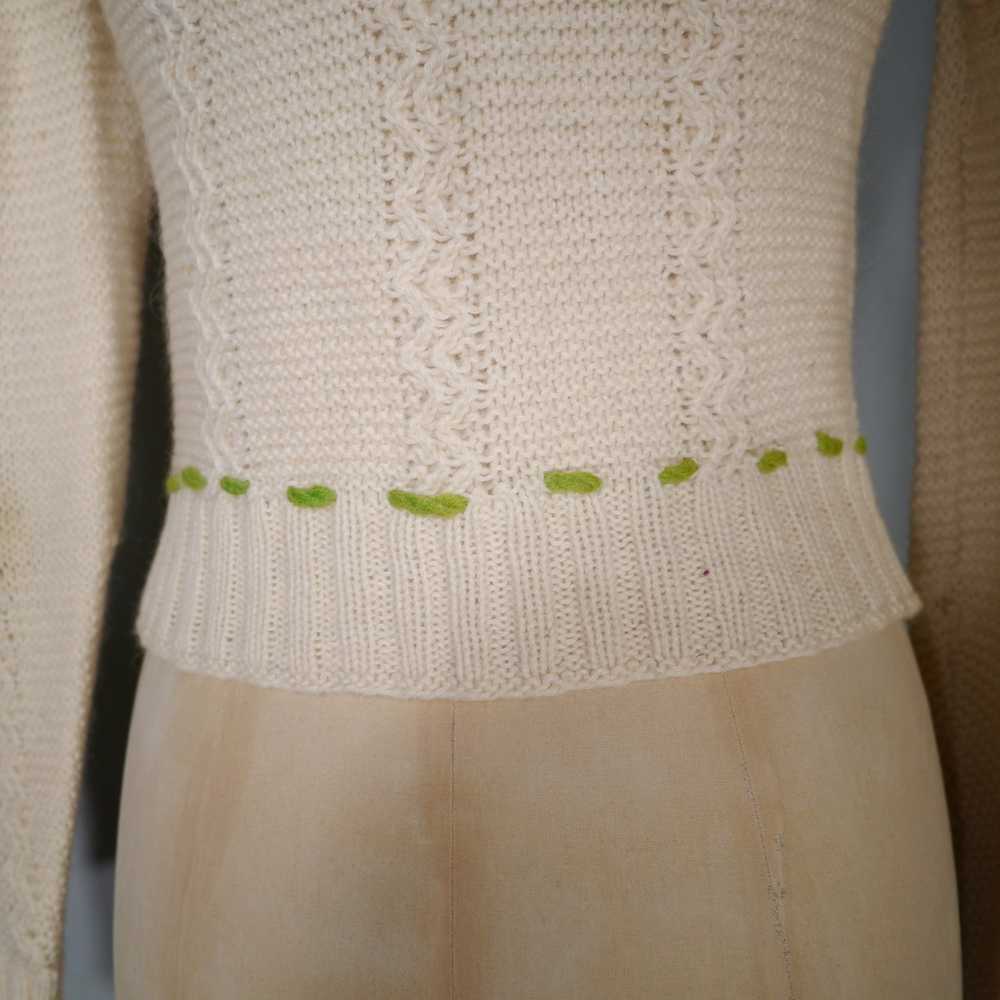 40s EMBROIDERED HANDKNIT AUSTRIAN TYROLEAN FOLKLO… - image 8