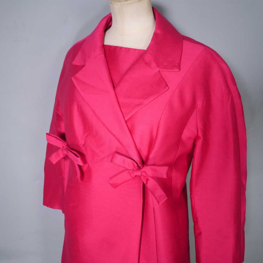 60s JEAN PATOU SHOCKING PINK SHIFT DRESS AND COAT… - image 10