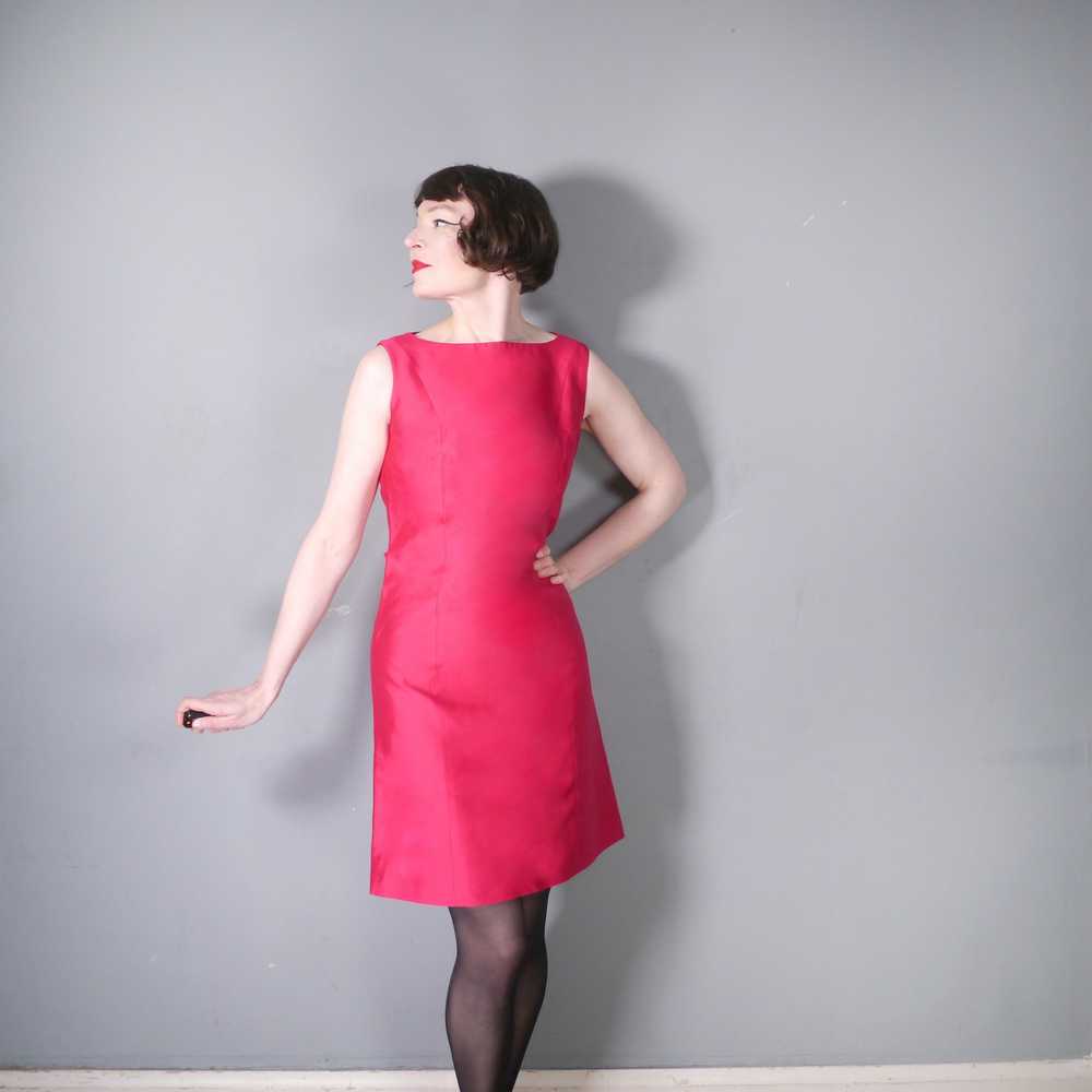 60s JEAN PATOU SHOCKING PINK SHIFT DRESS AND COAT… - image 3