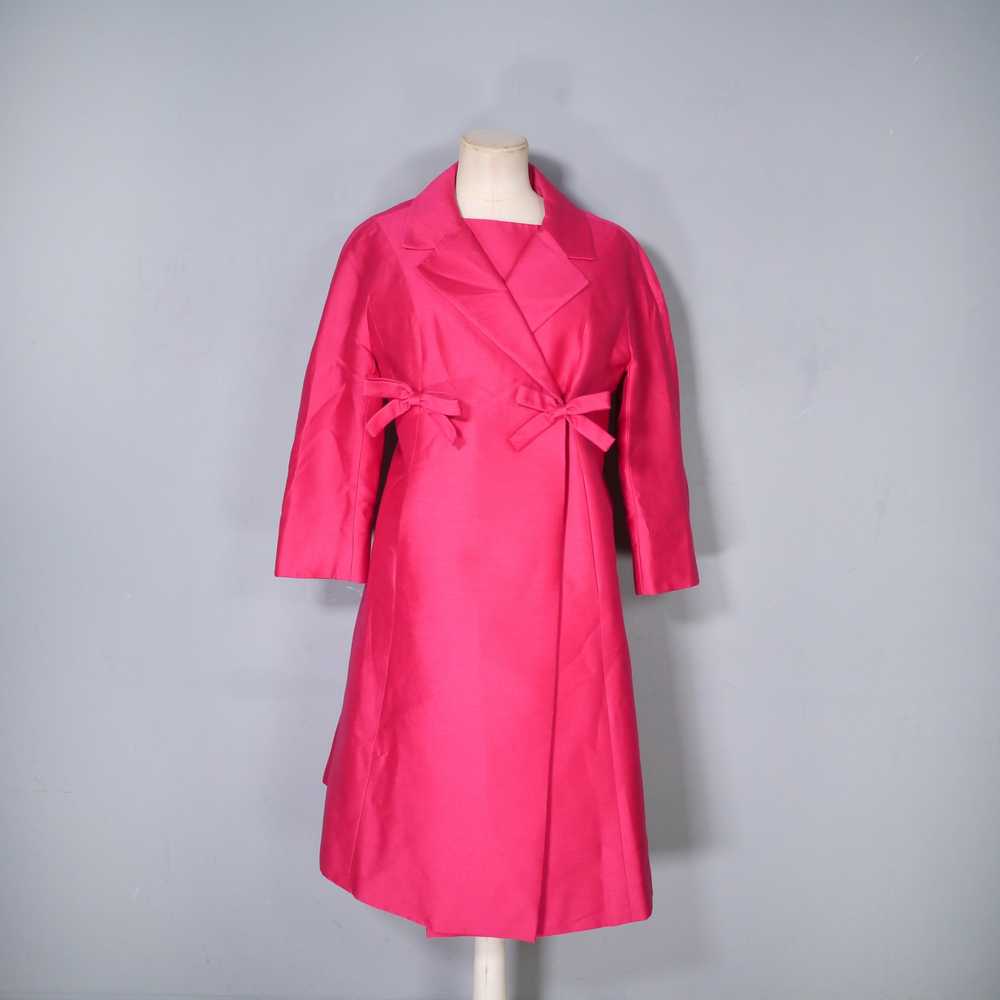 60s JEAN PATOU SHOCKING PINK SHIFT DRESS AND COAT… - image 5