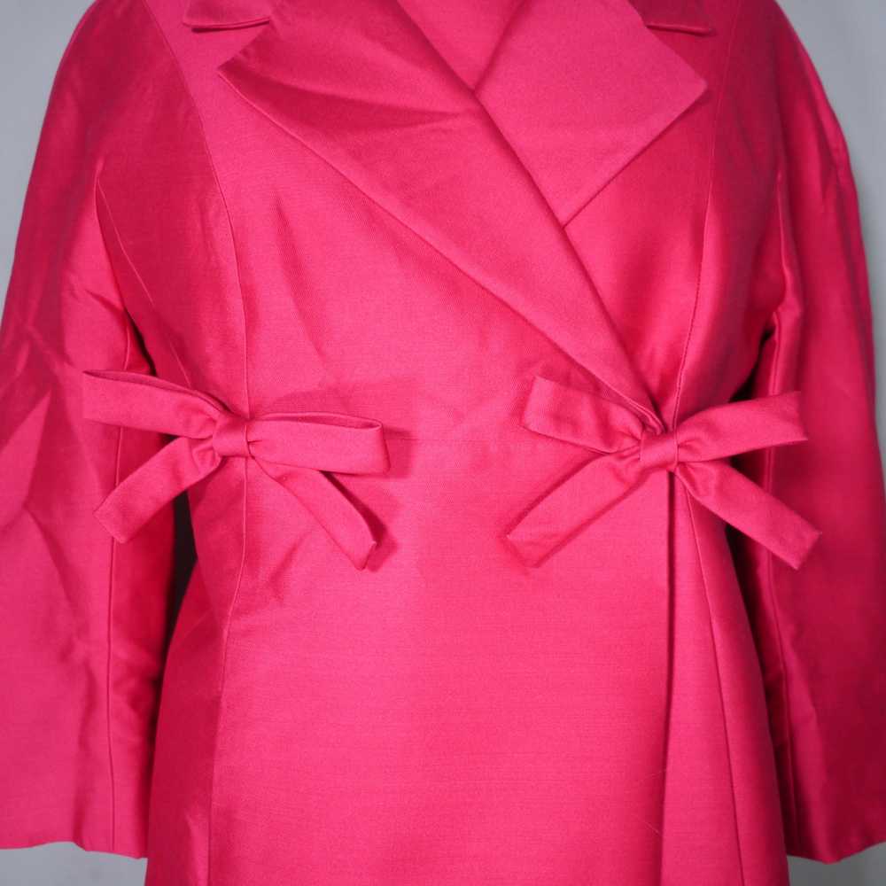 60s JEAN PATOU SHOCKING PINK SHIFT DRESS AND COAT… - image 6