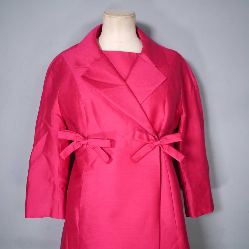 60s JEAN PATOU SHOCKING PINK SHIFT DRESS AND COAT… - image 7