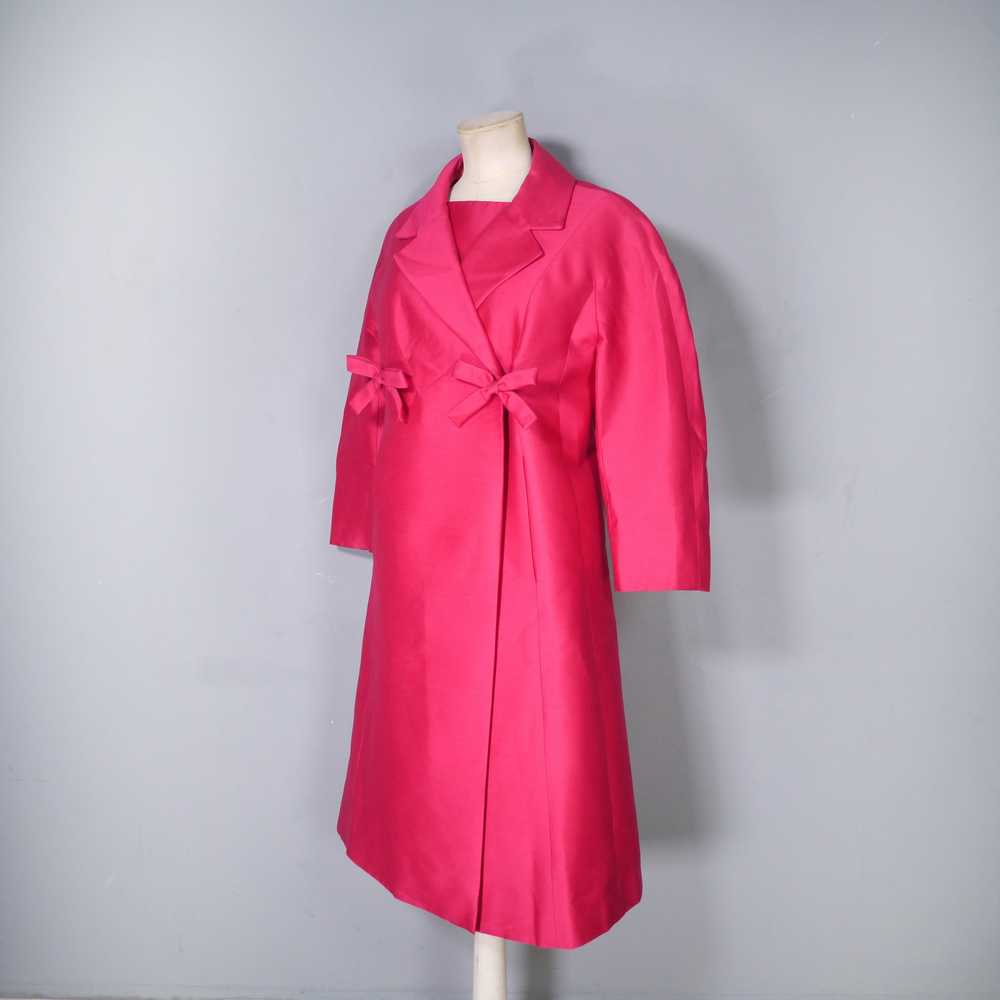 60s JEAN PATOU SHOCKING PINK SHIFT DRESS AND COAT… - image 9