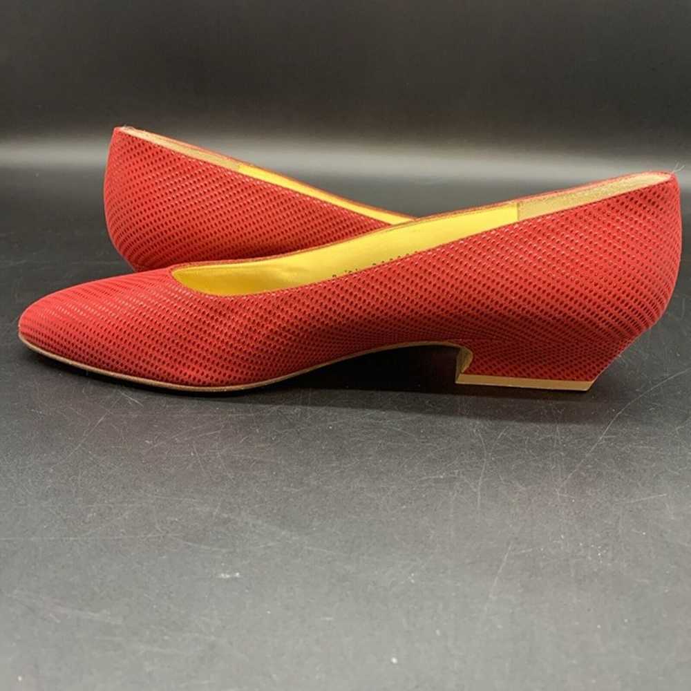 Vintage New Bruno Magli Women’s Red Block Heel Sh… - image 9