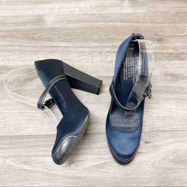 Pedro Garcia Satin Leather Heels Blue