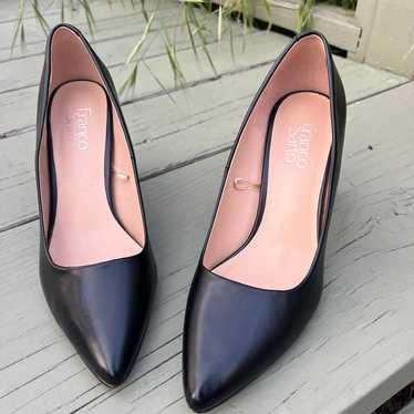 Franco Sarto Leather Palma Black Pump Heels